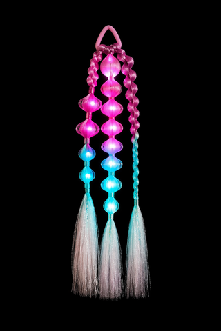 BUBBLE PONYTAIL WITH LIGHTS